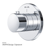 F0800100 Переключатель на три положения, монтируемый в стену, хром, шт.