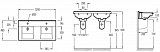 Двойная подвесная раковина-столешница Jacob Delafon Struktura 120х48 см EXF112-00