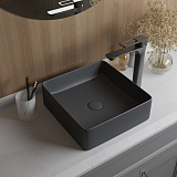 Серый матовый умывальник накладной, Slide, IDDIS, SLIGM01i27