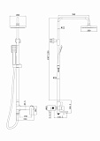 Душевая колонна со смесителем для ванны Bravat Real F6333367CP-A-RUS