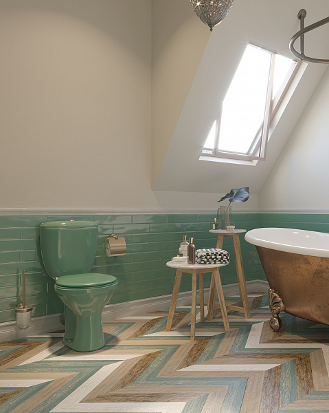 Унитаз-компакт Santeri Виктория салатовый 1.P301.6.S04.00B.F