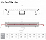 Душевой лоток Pestan Confluo Slim Line 650+