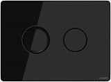 Клавиша ACCENTO для инсталляций Cersanit AQUA 50 пневматическая стекло черный P-BU-ACN-CIR-PN/Bl/Gl