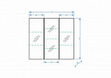 Зеркало-шкаф "Парма 75", 3 дв.