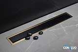 Душевой лоток Pestan Confluo Premium Line 850 Black Glass Gold