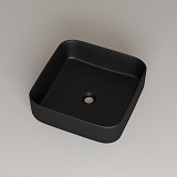 Черный матовый умывальник накладной, Bridge, IDDIS, BRIBM04i27