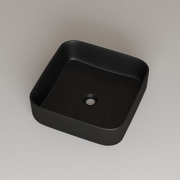 Черный матовый умывальник накладной, Bridge, IDDIS, BRIBM04i27