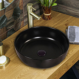 Раковина Azario 38,5х38,5х14, накладная, ультратонкая, черная (XML4003)