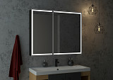 Зеркало-шкаф Континент "Mirror Box black Led" 1000х800