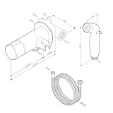 F0H85A522 X-Joy, TouchReel гигиенический набор для скрытого монтажа со смесителем д/душа, чёрный, шт