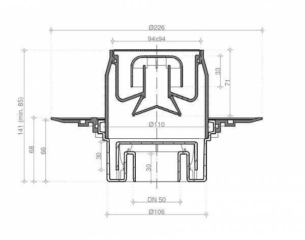 Confluo Standard 10х10 Dry Vertical Pestan