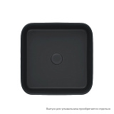 Черный матовый умывальник накладной, Bridge, IDDIS, BRIBM04i27