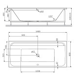 W52A-180-080W-R Inspire V2.0 каркас для ванны 180х80 , комплект