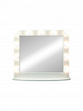 Зеркало Континент Гримерное настольное белое 800х700 (11 ламп)
