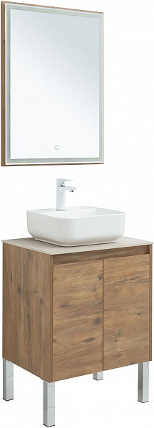 Мебель для ванной Aquanet Nova Lite 60 дуб рустикальный (2 дверцы) 00302534