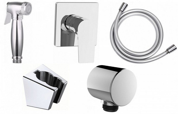 Набор смесителя с гигиеническим душем Aquanet Static 1.01 (с внутренней частью) 00257144