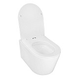 Унитаз подвесной Azario Ollin 360х535х371 безободковый, слив "Торнадо", с быстросъемным сиденьем микролифт (AZ-0513R)