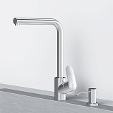 F8005D00 Like, набор 2в1: смеситель для кухни L-образный излив, диспенсер, хром, шт.