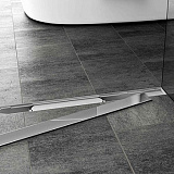 Водоотводящий пластиковый желоб AZARIO D40 (боковой слив) с решеткой Klasik 650 мм