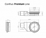 Душевой лоток Pestan Confluo Premium Line 950 White Glass Gold