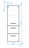 Шкаф-колонна Style Line Лотос 36х110
