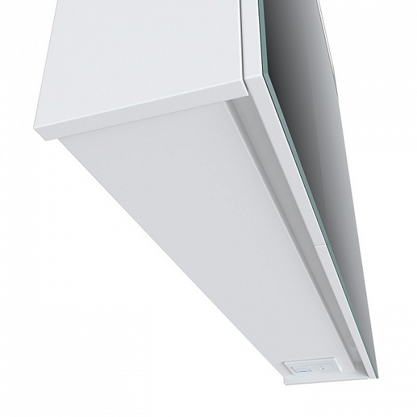 Шкаф-зеркало, 80 см, двухдверный, белый, New Mirro, IDDIS, NMIR802i99