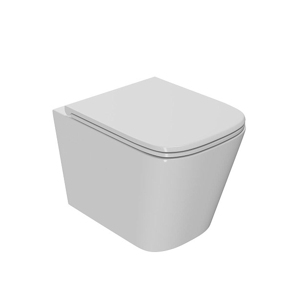 Сет: Система инсталляции Point Элемент для подвесного унитаза PN45120 + Клавиша смыва для инсталляции Point Виктория, цвет сатин/хром, PN44061SC + Унитаз подвесной Point Ника безободковый, сиденье микролифт PN41081