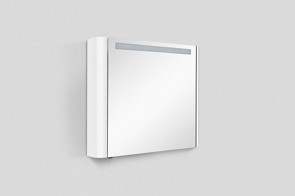 M30MCR0801WG Sensation, зеркало, зеркальный шкаф, правый,80 см, с подсветкой, белый, глянец, шт