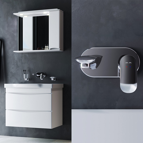 F8072200 Like, смеситель д/умывальника, монтируемый в стену, хром, шт.