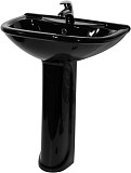Раковина Оскольская керамика Престиж Престиж 63 с пьедесталом, черная