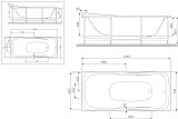 W30A-170-075W-A Sensation, ванна акриловая A0 170х75 см, шт