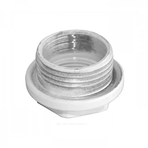 Заглушка (пробка) проходная 1"x3/4" левая резьба для алюминиевых и биметаллических радиаторов с прокладкой Ogint