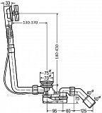 Слив-перелив для ванны Bette B602-901 полуавтоматический
