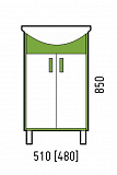 Тумба Corozo "Спектр 50", зеленая, Уют 50 SD-00000684