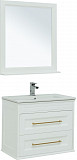 Мебель для ванной Aquanet Бостон М 80 белый (ручки золото, раковина Эйфория) 00281191