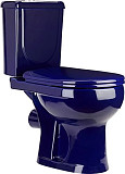 Унитаз-компакт Оскольская керамика Ирида Стандарт, с горизонтальным выпуском, синий