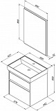 Мебель для ванной Aquanet Nova Lite 60 дуб рустикальный (2 ящика) 00254216