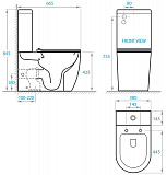 Унитаз-чаша "Koller Pool" ROUND Rimless, сиденье дюропласт: SoftClose, Take Off, антибактериальное покрытие, система «Антивсплеск»