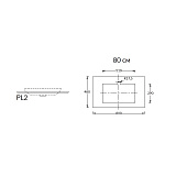 Столешница для раковины Kerama Marazzi Plaza 80 см PL2.VT95\80