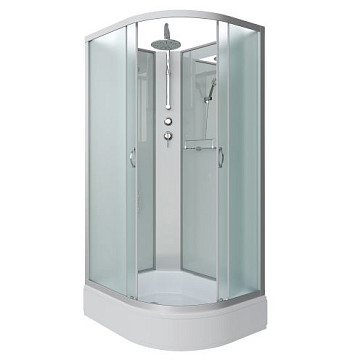 Душ.каб. NG-33974-14LBKT (900х700х2100-2400) средний поддон (26см) стекло МАТОВОЕ 4 места