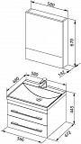 Комплект мебели для ванной Aquanet Нота 58 белый (камерино) 00287700
