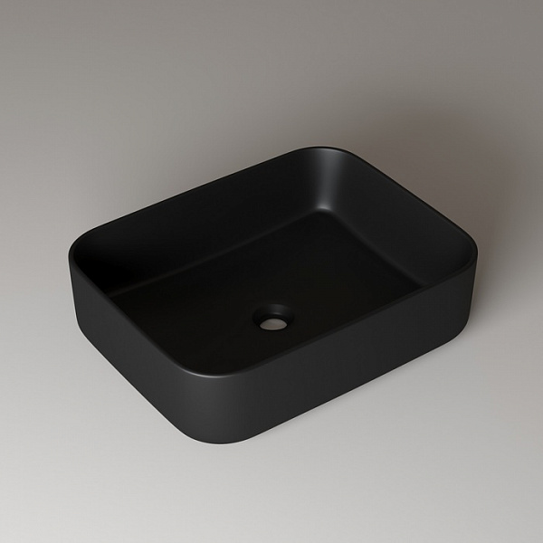 Чёрный матовый умывальник накладной, Bridge, IDDIS, BRIBM05i27