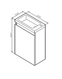 M85AFHX0451WG X-Joy, База под раковину, подвесная, 45 см, 1 дверца, белый глянец