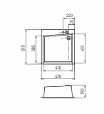 Мойка для кухни Aquaton Парма квадратная графит 1A713032PM210