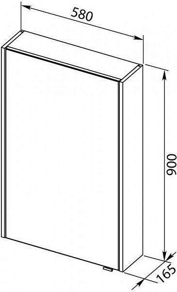 Зеркало-шкаф Aquanet Августа 58 белый 00210008