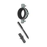 Хомут крепежный сталь оц с резиновой прокладкой Дн 26-30 (3/4") М8 в/к винт-шуруп, дюбель 3020 Strongman 3020.028A