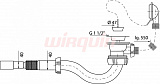 Слив-перелив Wirquin с сифоном S-образный 1½ х 40 мм с гофротрубой 40 x 40/50 мм