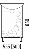 Тумба под раковину Corozo Орфей 55 белая SD-00000360