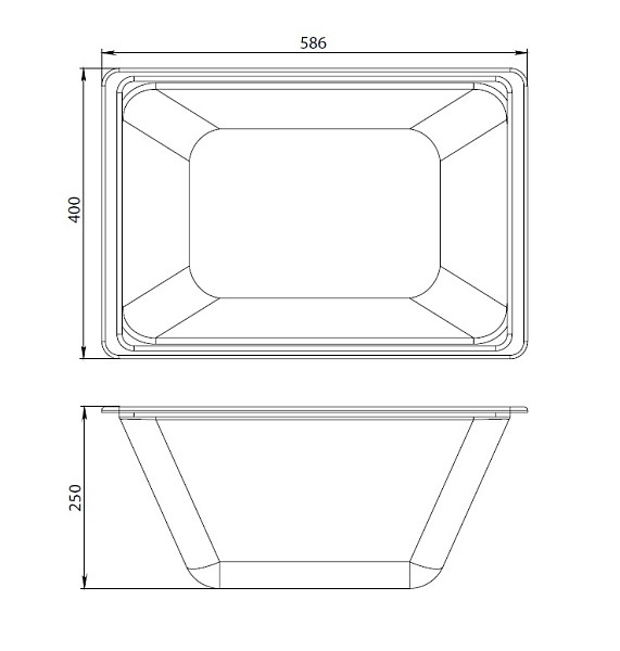 W90A-070-070W-C Gem, контейнер с крышкой для ванны, шт