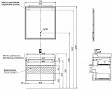 Тумба под раковину Aquanet Nova Lite 75 дуб белый (2 ящика) 00287875